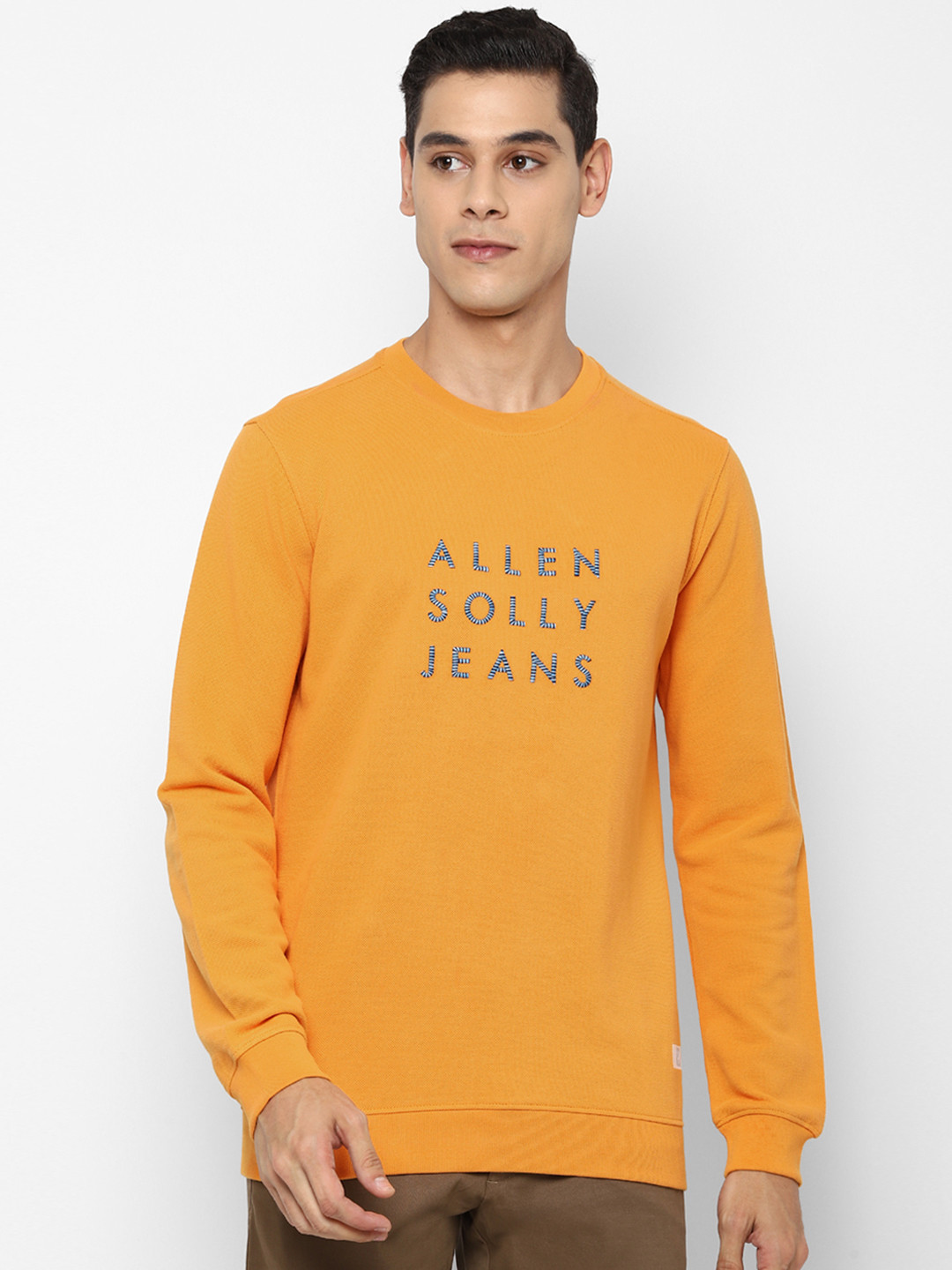 

Allen Solly Sport Men Turquoise Blue Self Design Sweatshirt