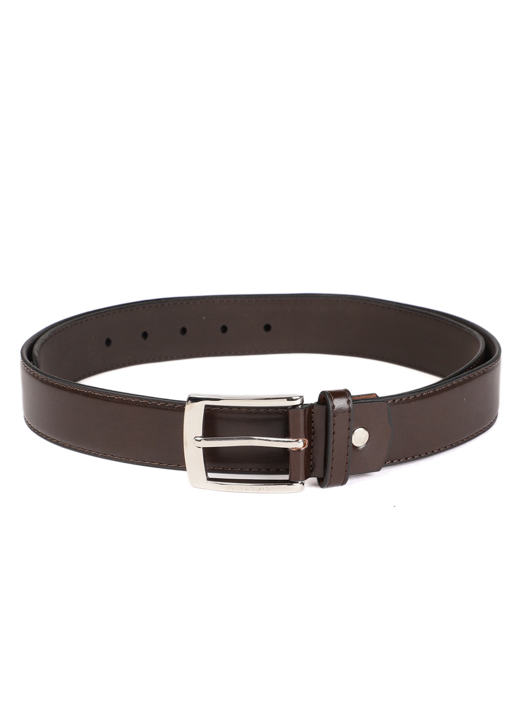 

Peter England Men Brown Solid Leather Belt