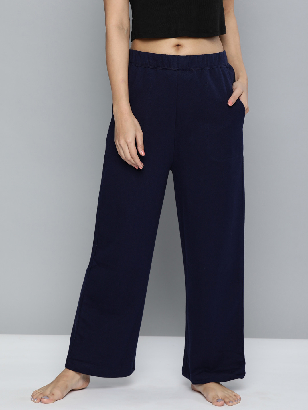

Chemistry Women Navy Blue Solid Lounge Pants