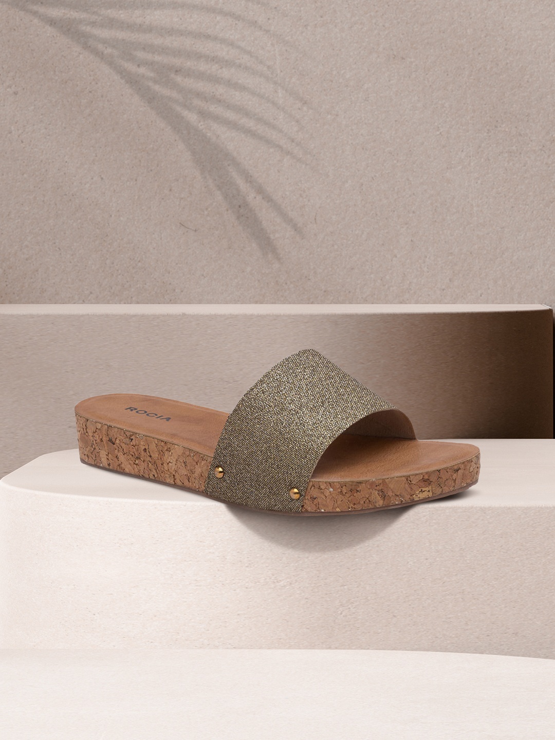 

Rocia Women Gold-Toned Embellished Wedges