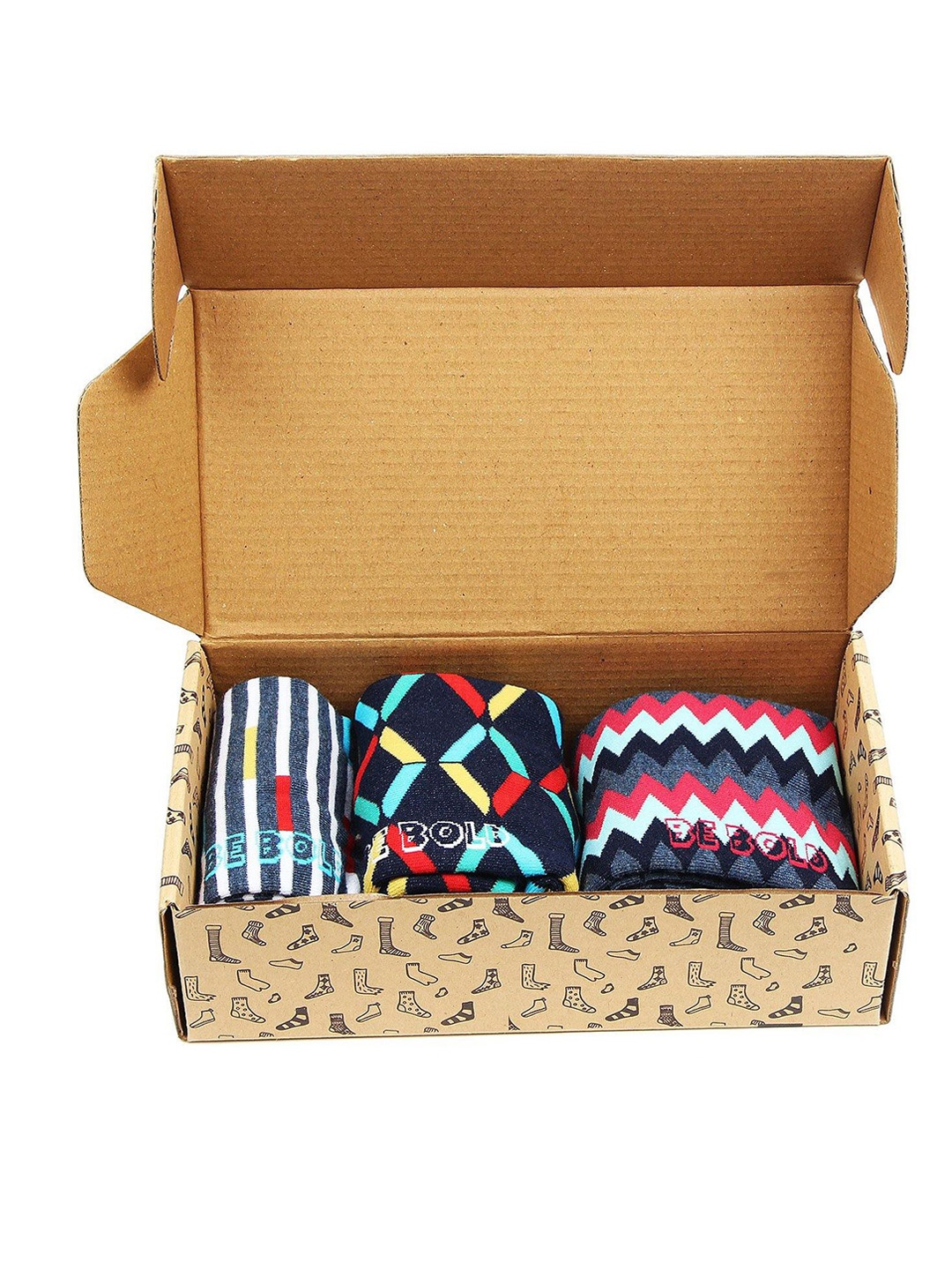 

Bonjour Men Pack of 3 Assorted Above Ankle-Length Socks
