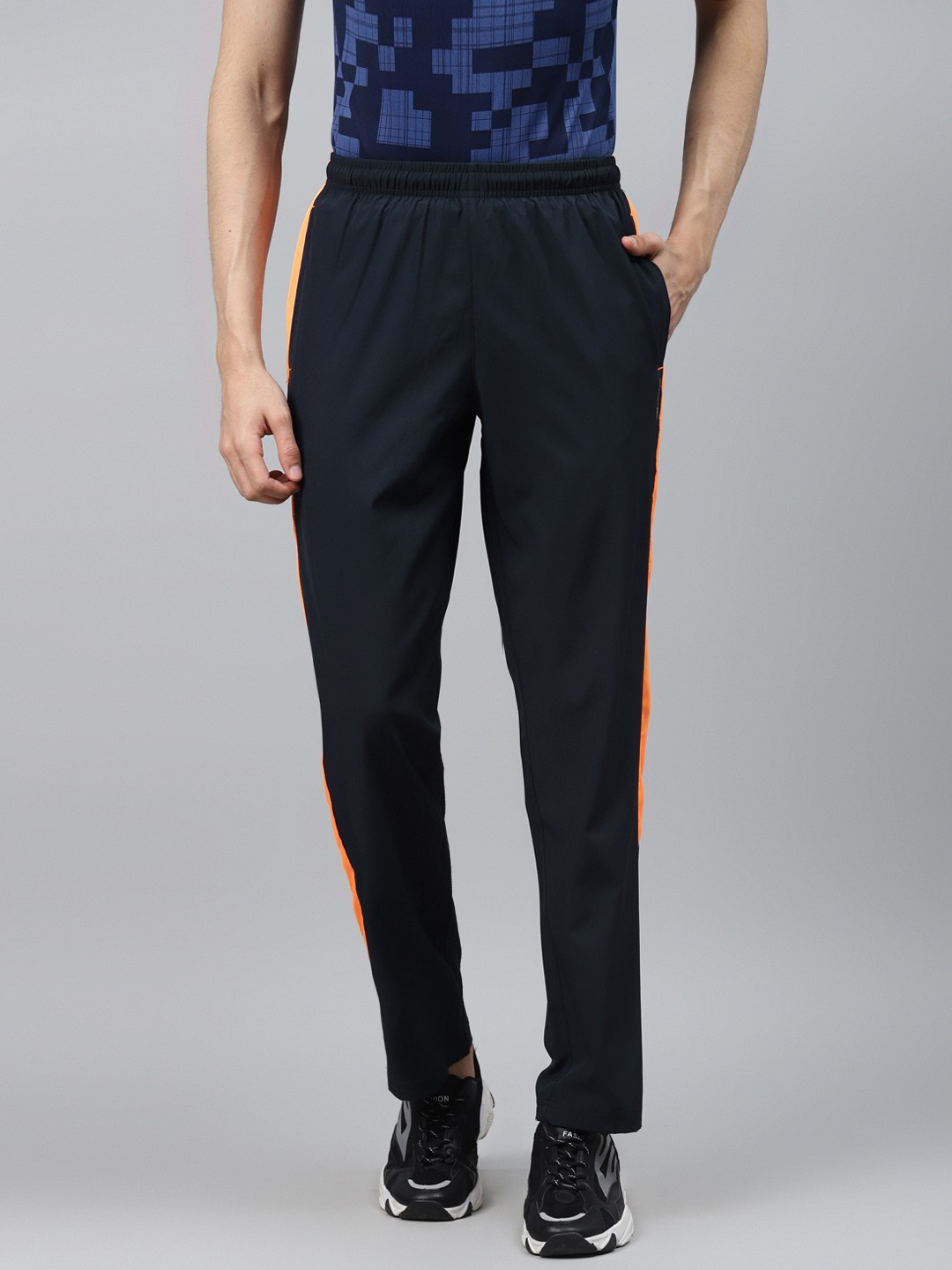 

Alcis Men Navy Blue Solid Outdoor Track Pants