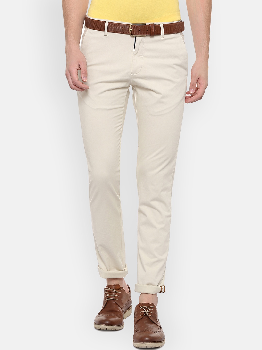 

Louis Philippe Sport Men Beige Slim Fit Solid Chinos
