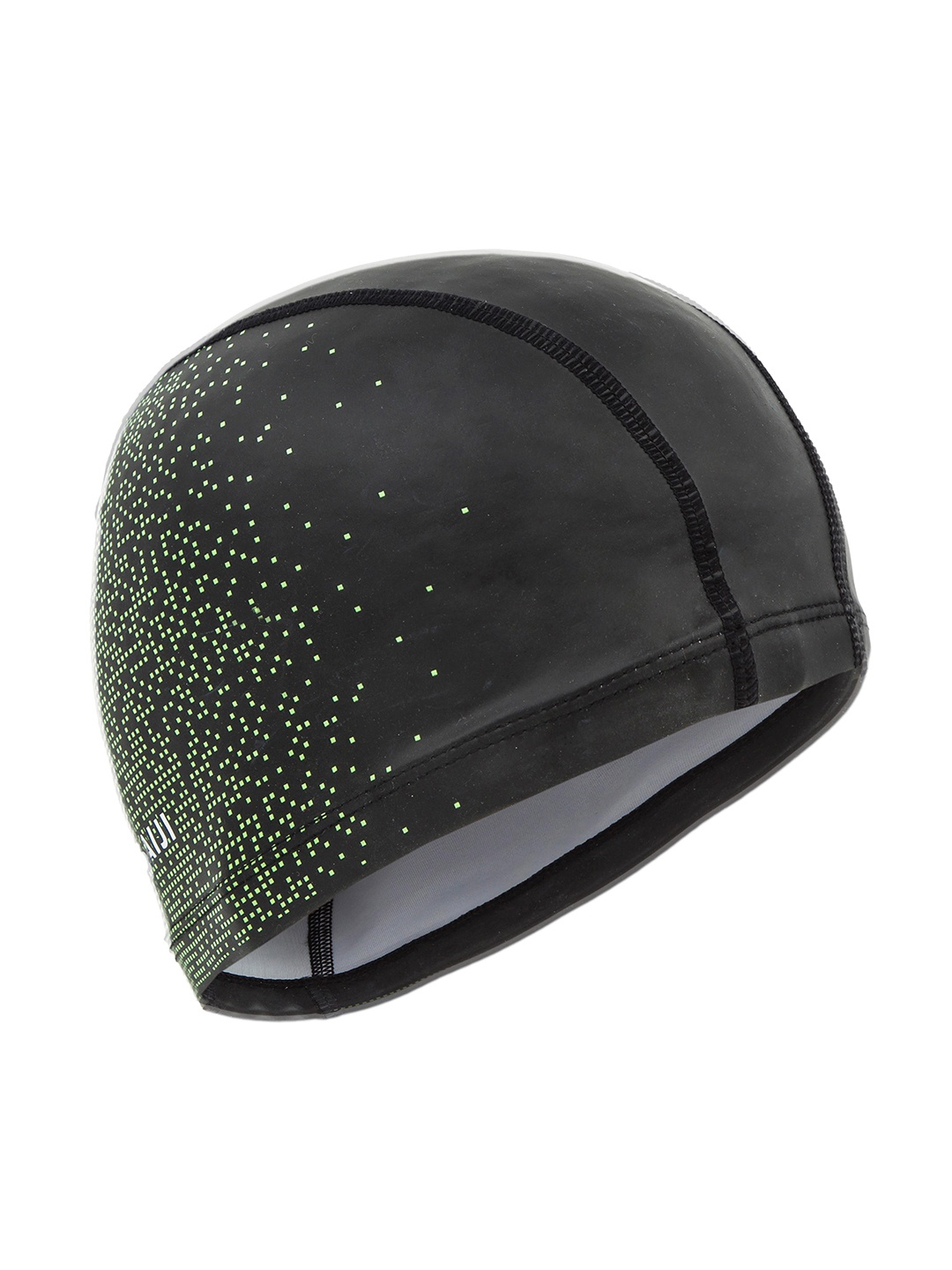 

Nabaiji By Decathlon Men Black & Green Printed Swim Cap