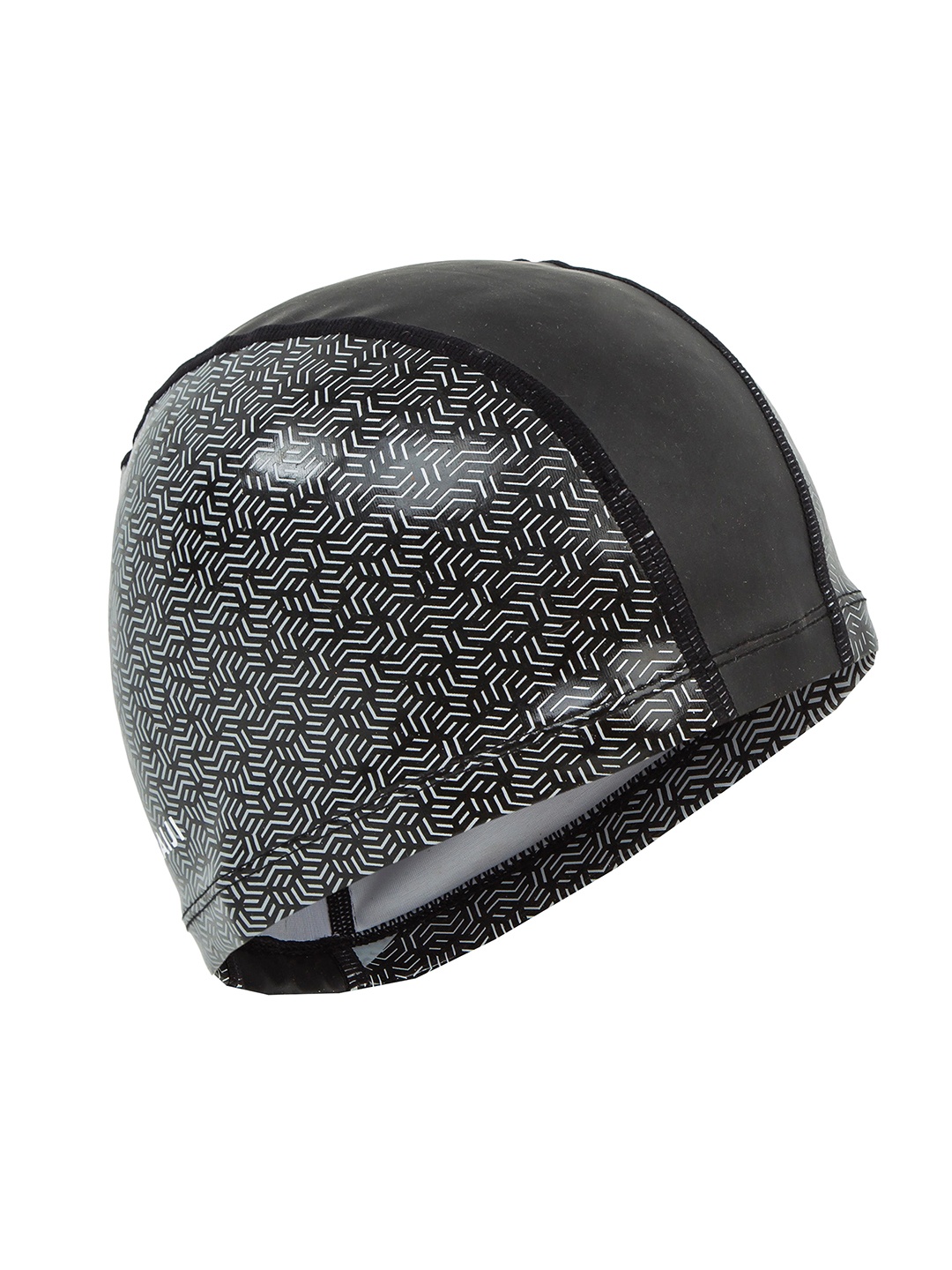 

Nabaiji By Decathlon Men Black & Grey Printed Swim Cap