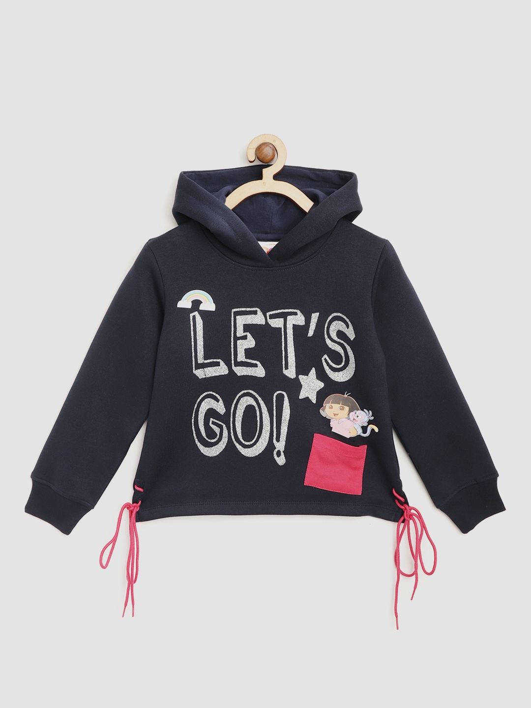 

Dora Girls Navy Blue Dora Print Hooded Sweatshirt