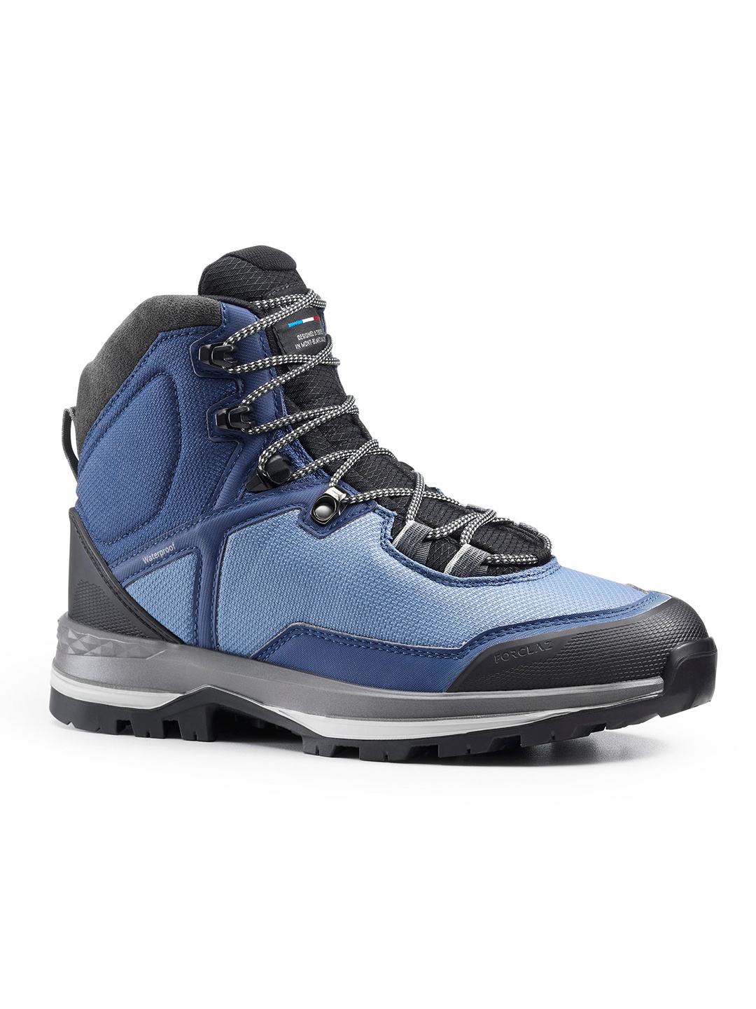 

FORCLAZ By Decathlon Men Blue Waterproof and Durable High-Top Trekking Shoes