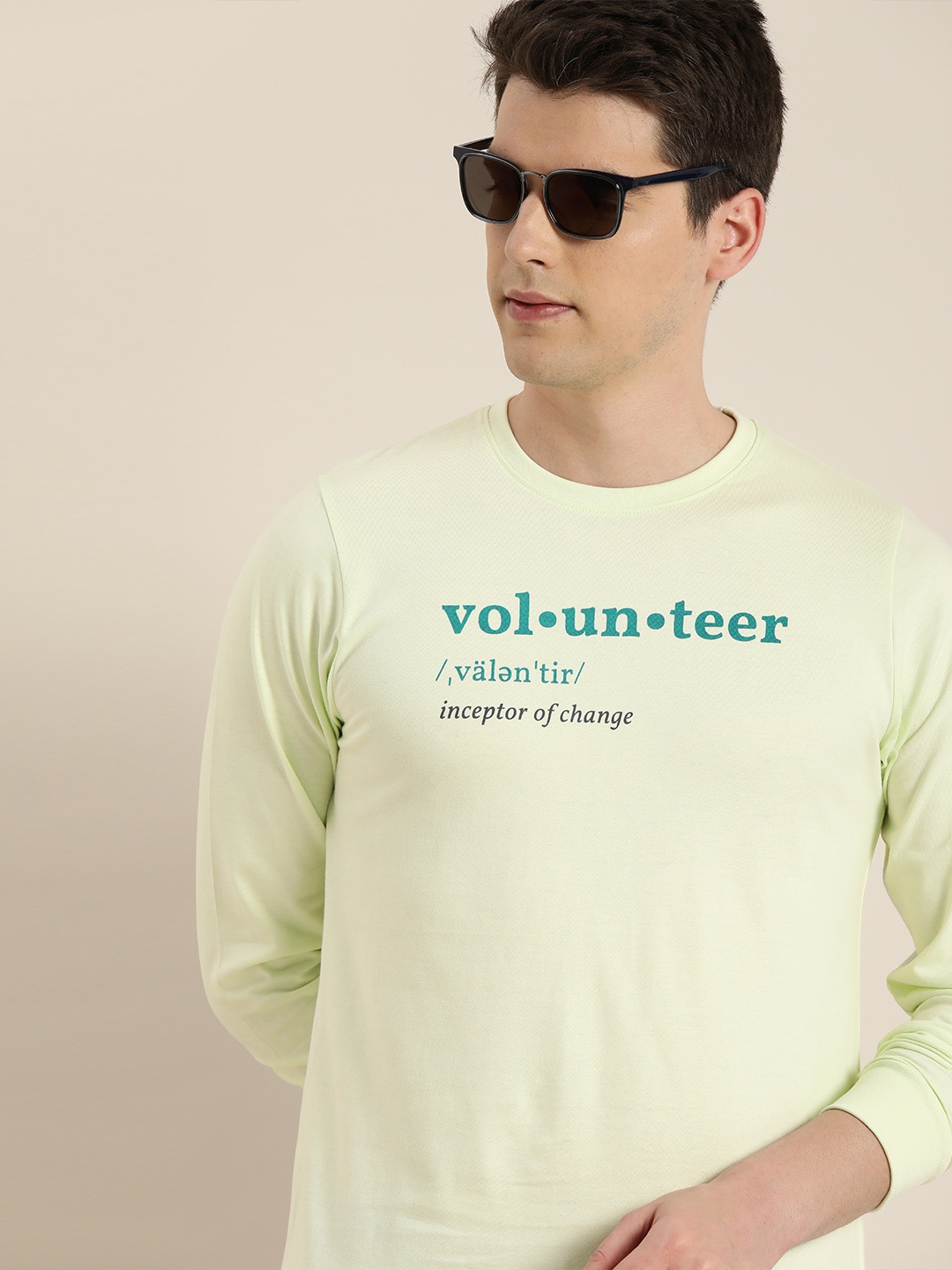 

DILLINGER Men Sea Green Printed Round Neck Pure Cotton T-shirt