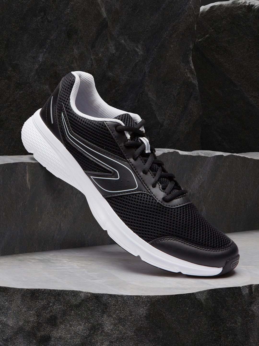 

Kalenji By Decathlon Men Black PU Running Shoes