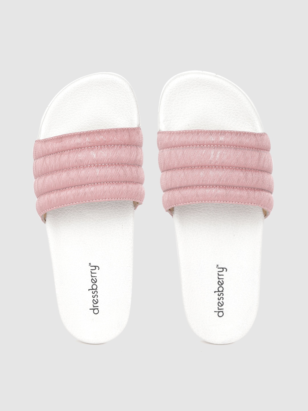

DressBerry Women Pink Quilted Sliders