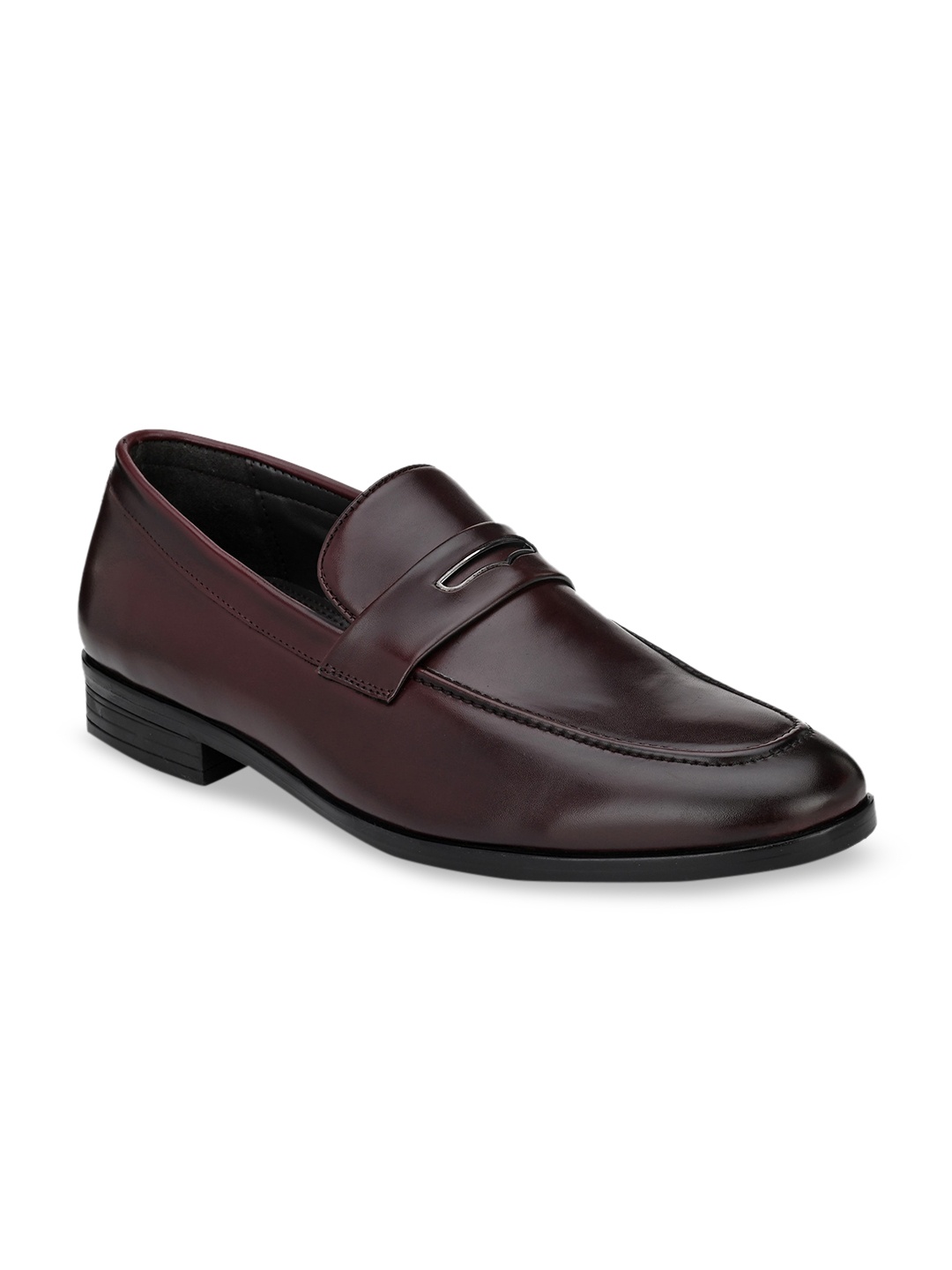 

San Frissco Men Burgundy Solid Formal Loafers