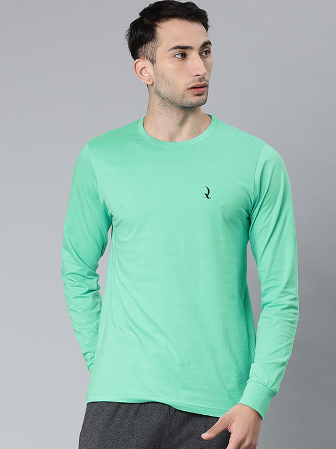 

QUARANTINE Men Green Solid Lounge T-shirt