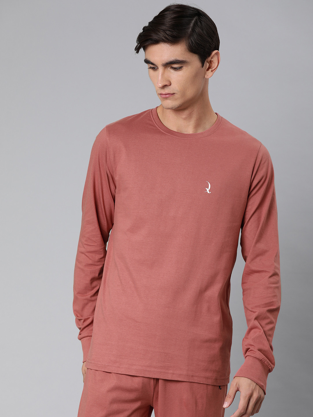 

QUARANTINE Men's Pink Solid T-shirt
