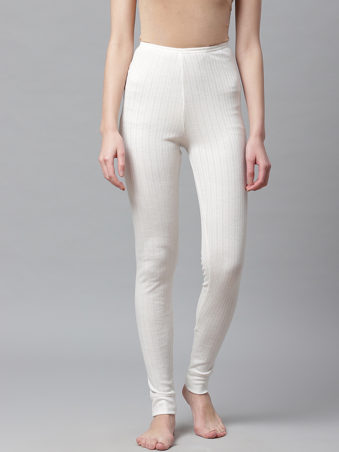 

Marks & Spencer Women White Self Design Thermal Leggings