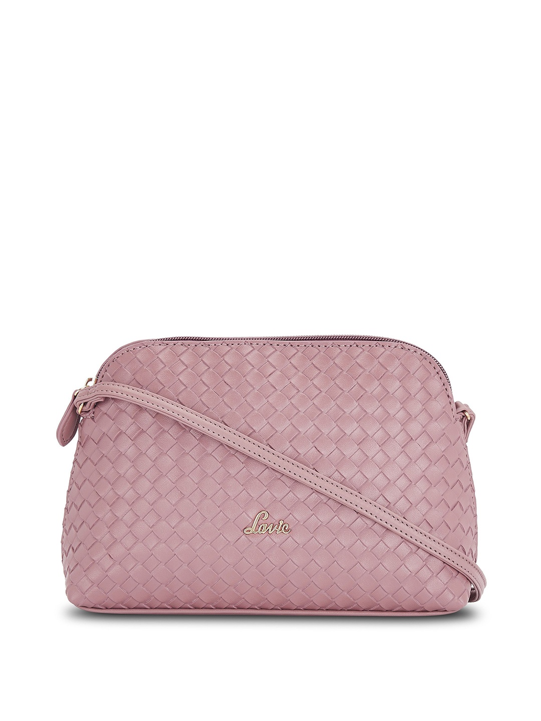 

Lavie Pink Textured Sling Bag