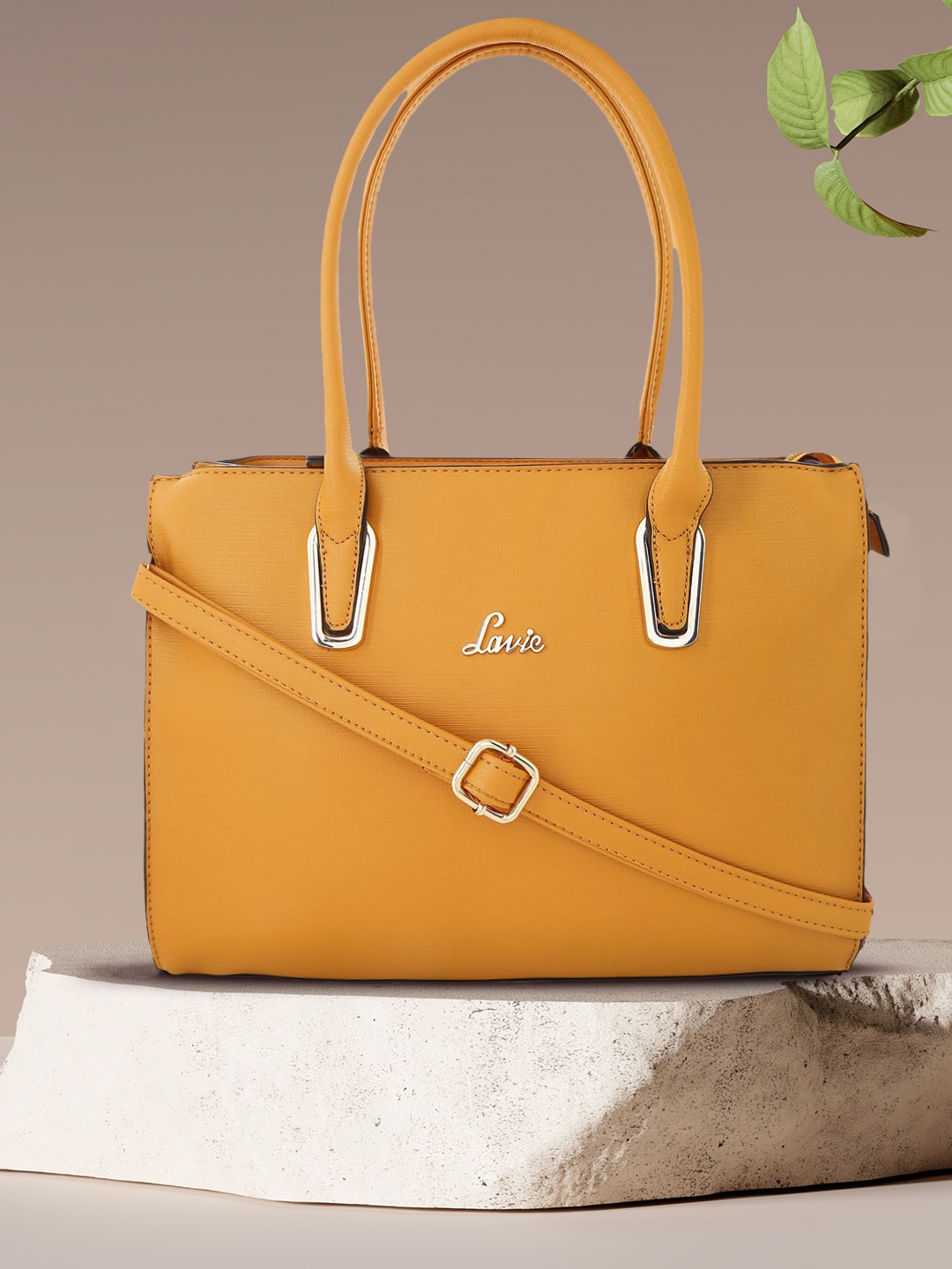 

Lavie Ketamine Women Yellow Solid Csb Horizontal Large Satchel Handbag