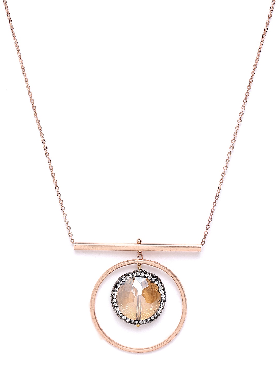 

DIVA WALK EXCLUSIVE Rose Gold-Toned Stone-Studded Necklace