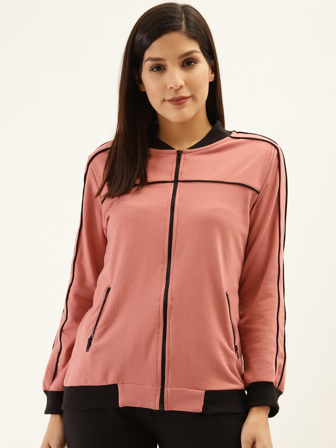 

Laabha Women Pink Solid Sweatshirt
