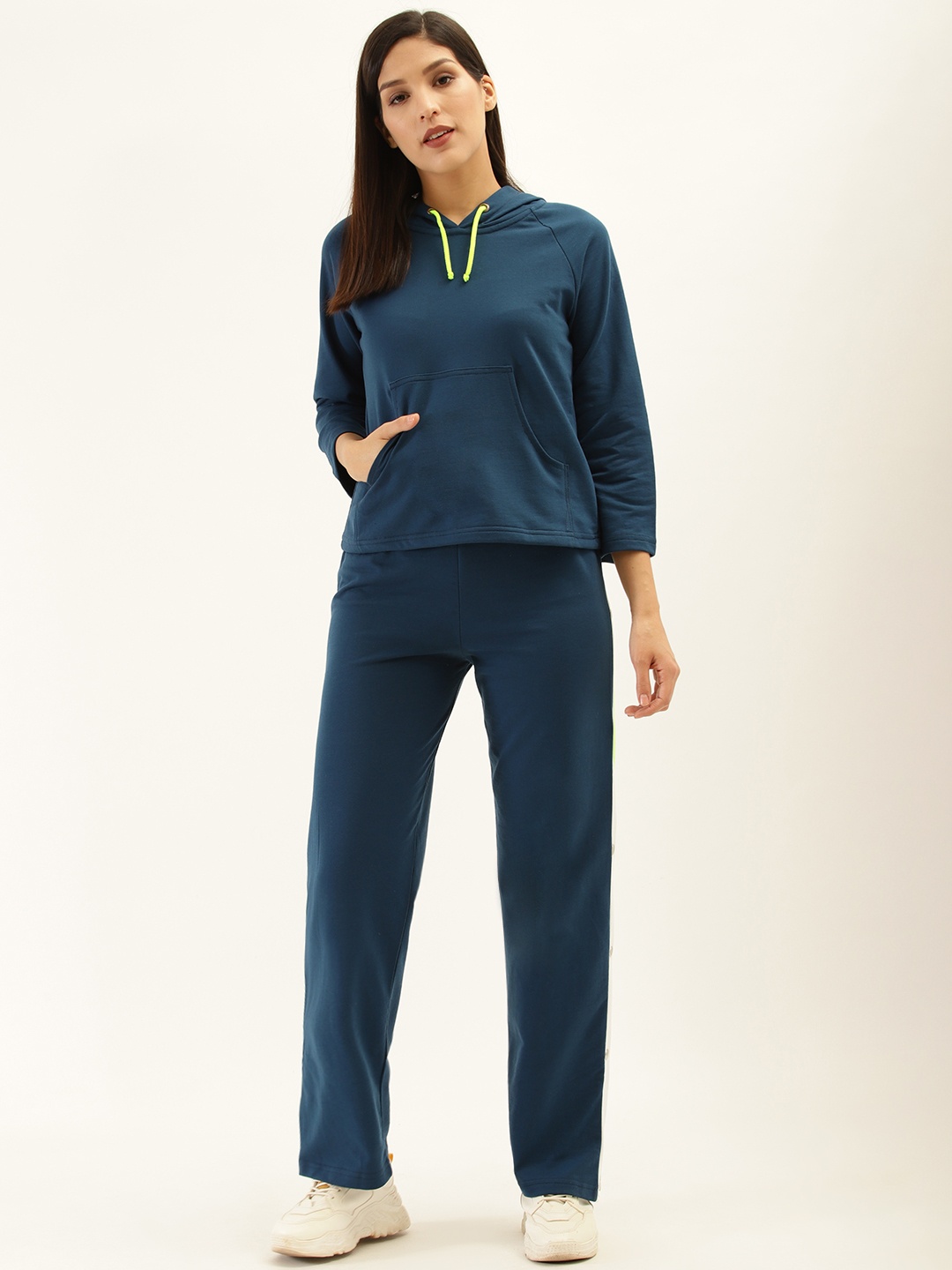 

Laabha Women Navy Blue Solid Tracksuit