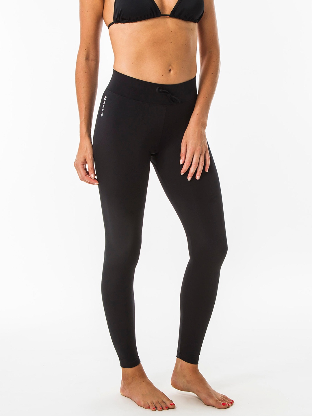 

OLAIAN By Decathlon Women Black Solid Anti Uv Beachwear & Surfing Leggings