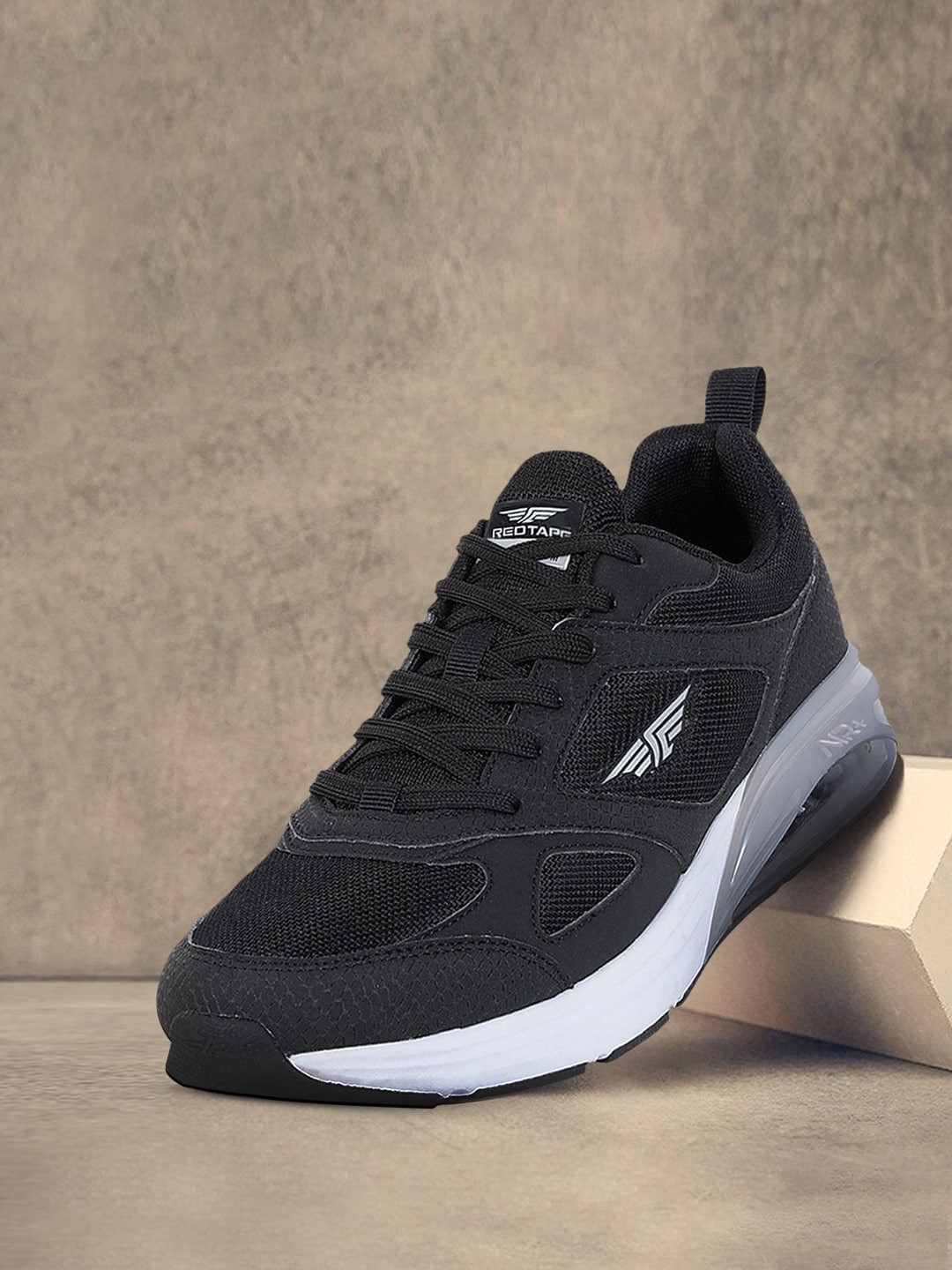 

Red Tape Men Black Mesh Air + Walking Shoes