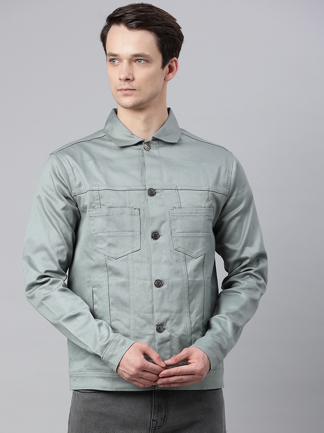 

Hubberholme Men Green Solid Tailored Jacket