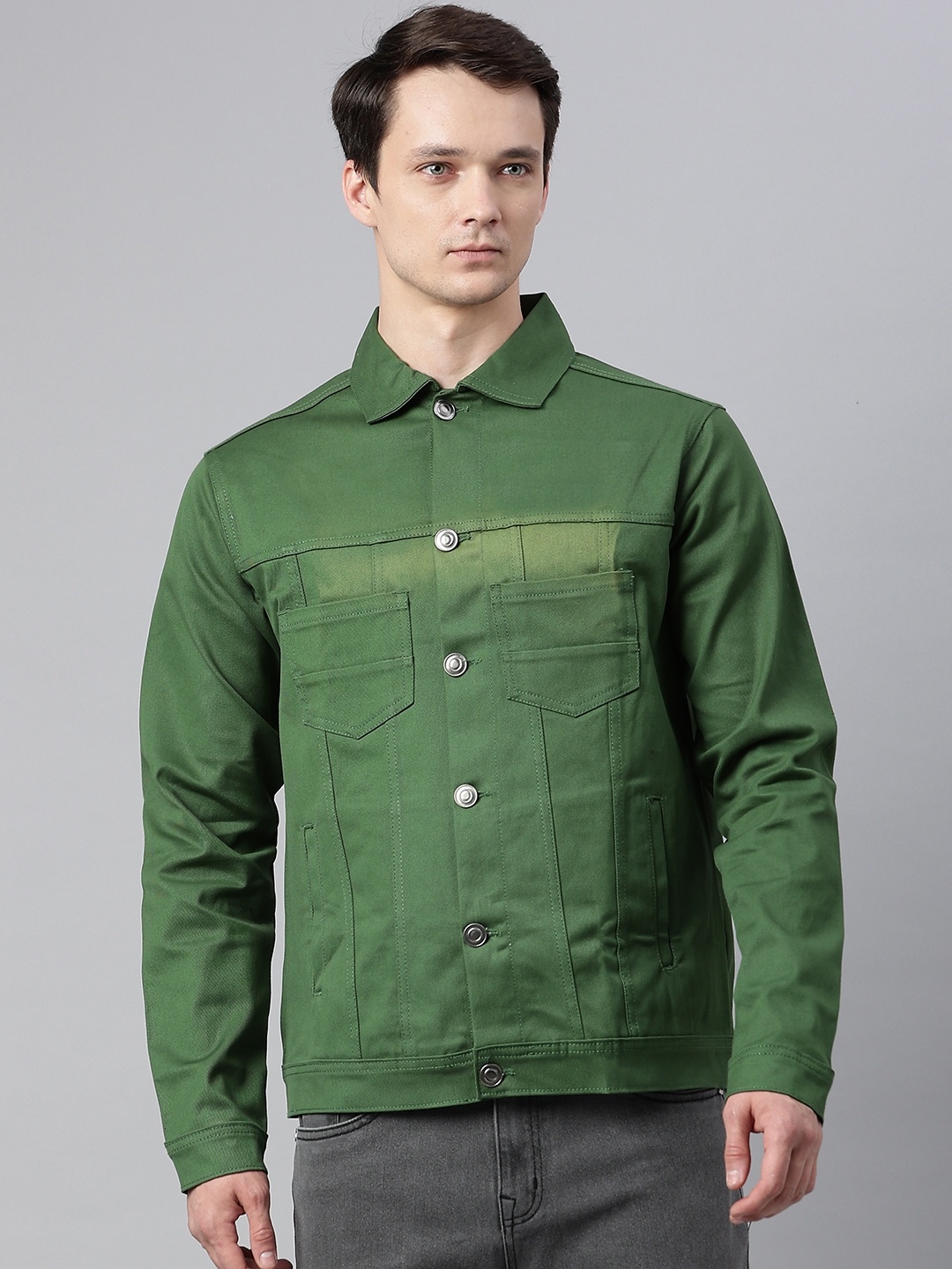 

Hubberholme Men Green Solid Tailored Jacket