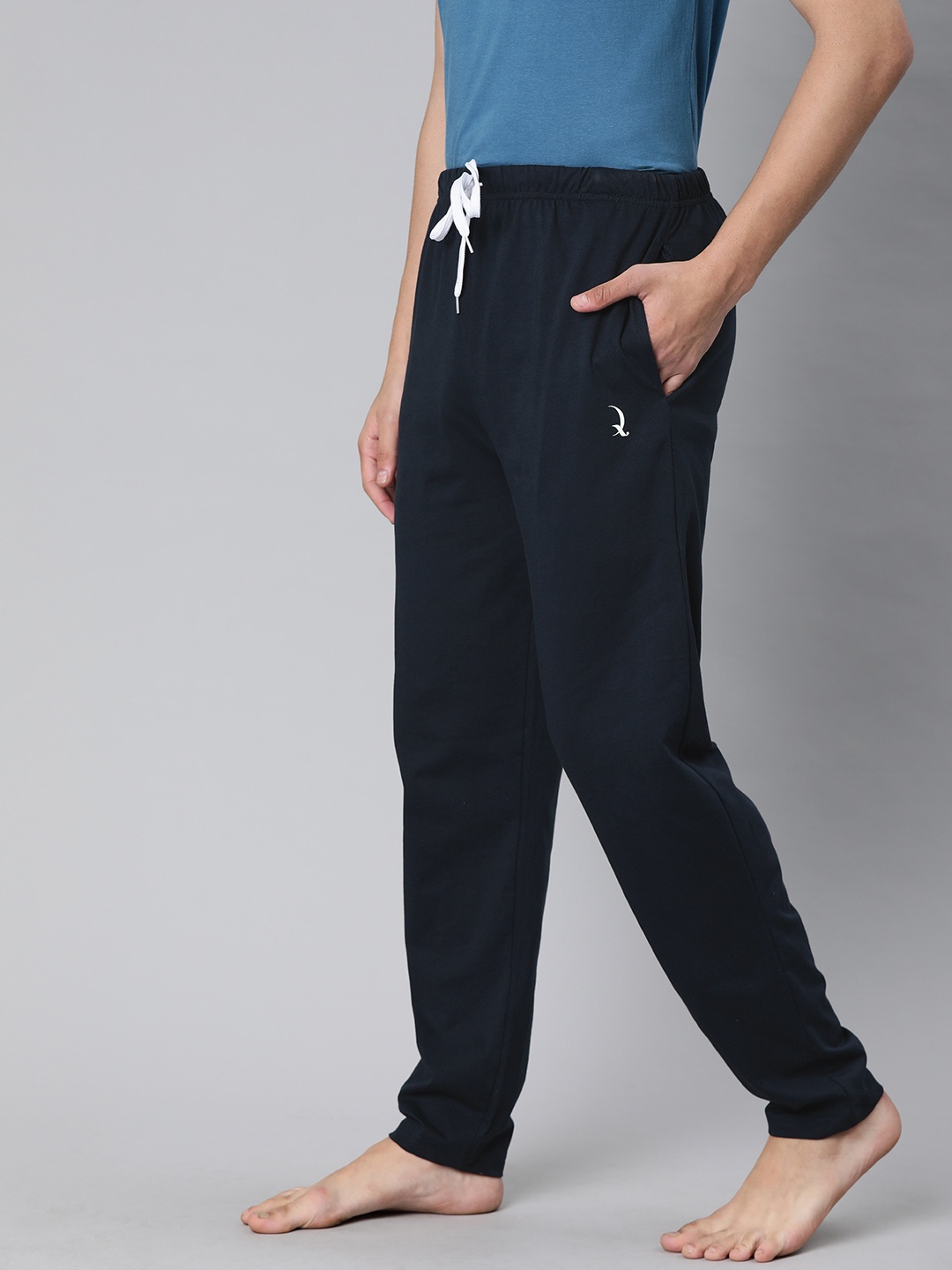 

QUARANTINE Men Navy Blue Solid Lounge Pants