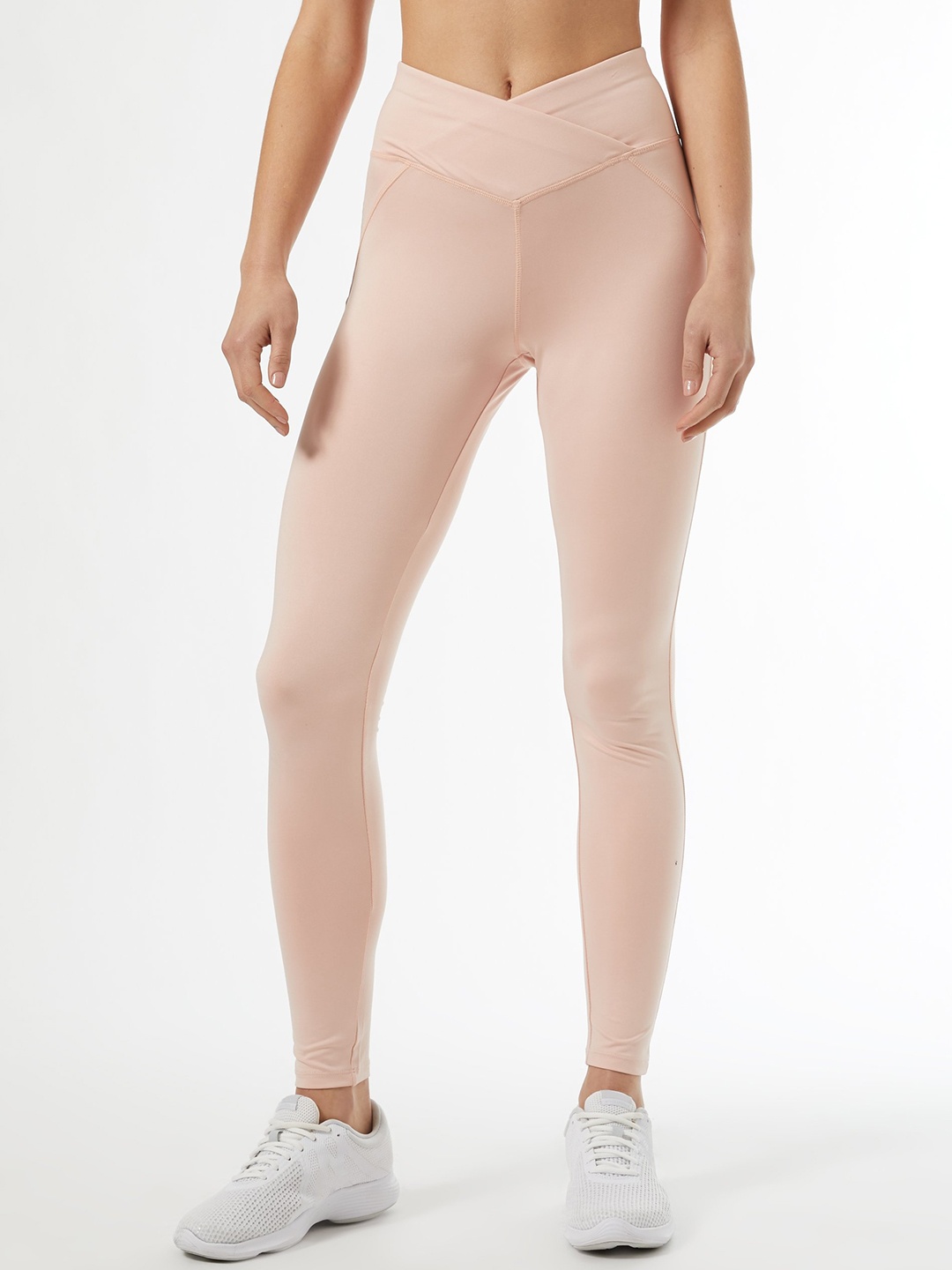 

DOROTHY PERKINS Women Peach-Coloured Solid Yoga Tights