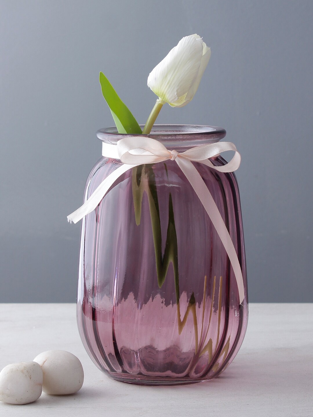 

TAYHAA Purple Glass Flower Vase