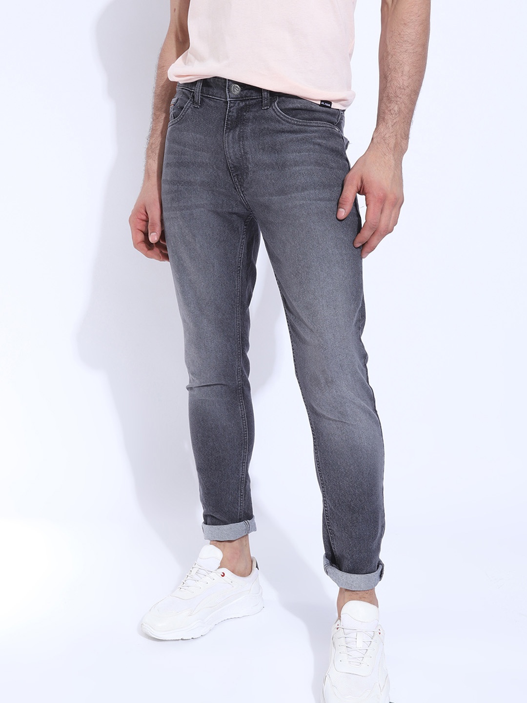 

The Indian Garage Co Men Grey Slim Fit Mid-Rise Clean Look Jeans