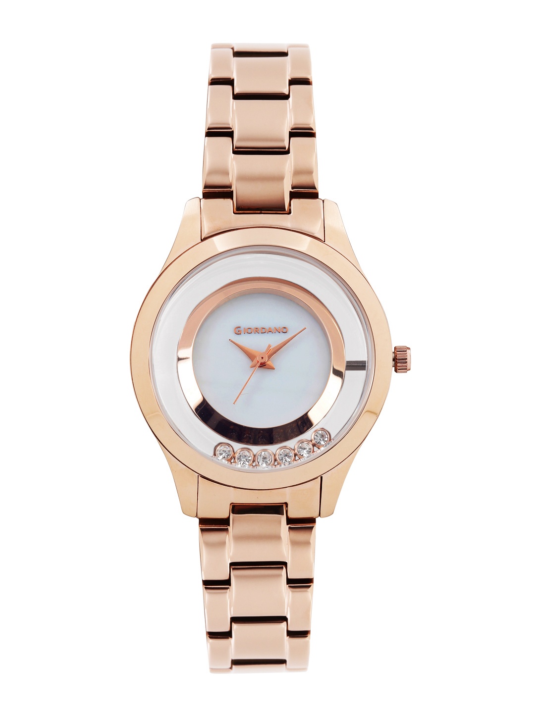 

GIORDANO Women Pearly White Dial Watch 60093-44