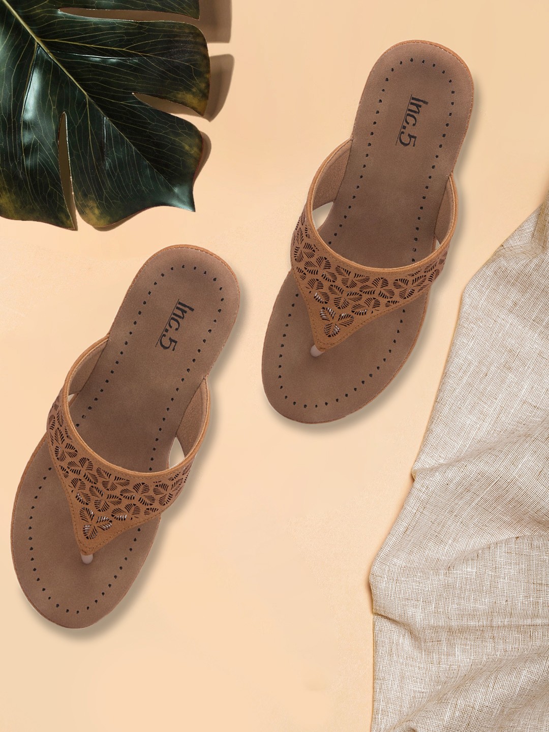 

Inc 5 Women Tan Brown Solid Heels