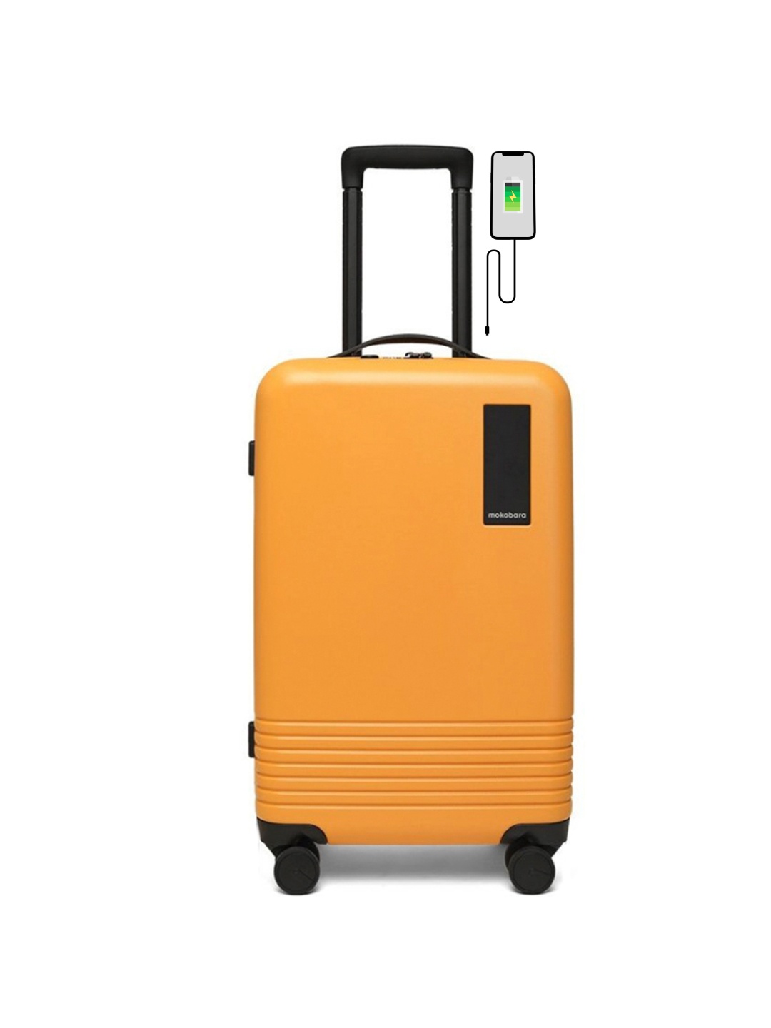 

MOKOBARA Colourblocked Cabin-Beach Sunrise Trolley Suitcase, Yellow