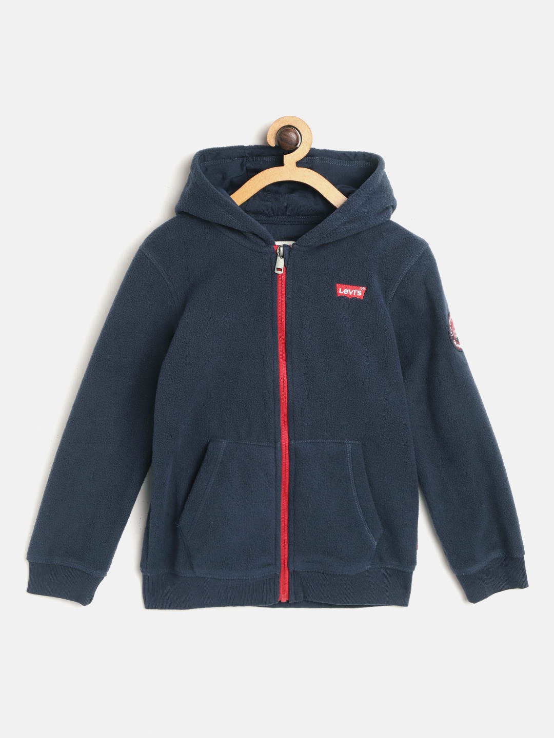 

Levis Boys Navy Blue Fleece Hooded Sweatshirt