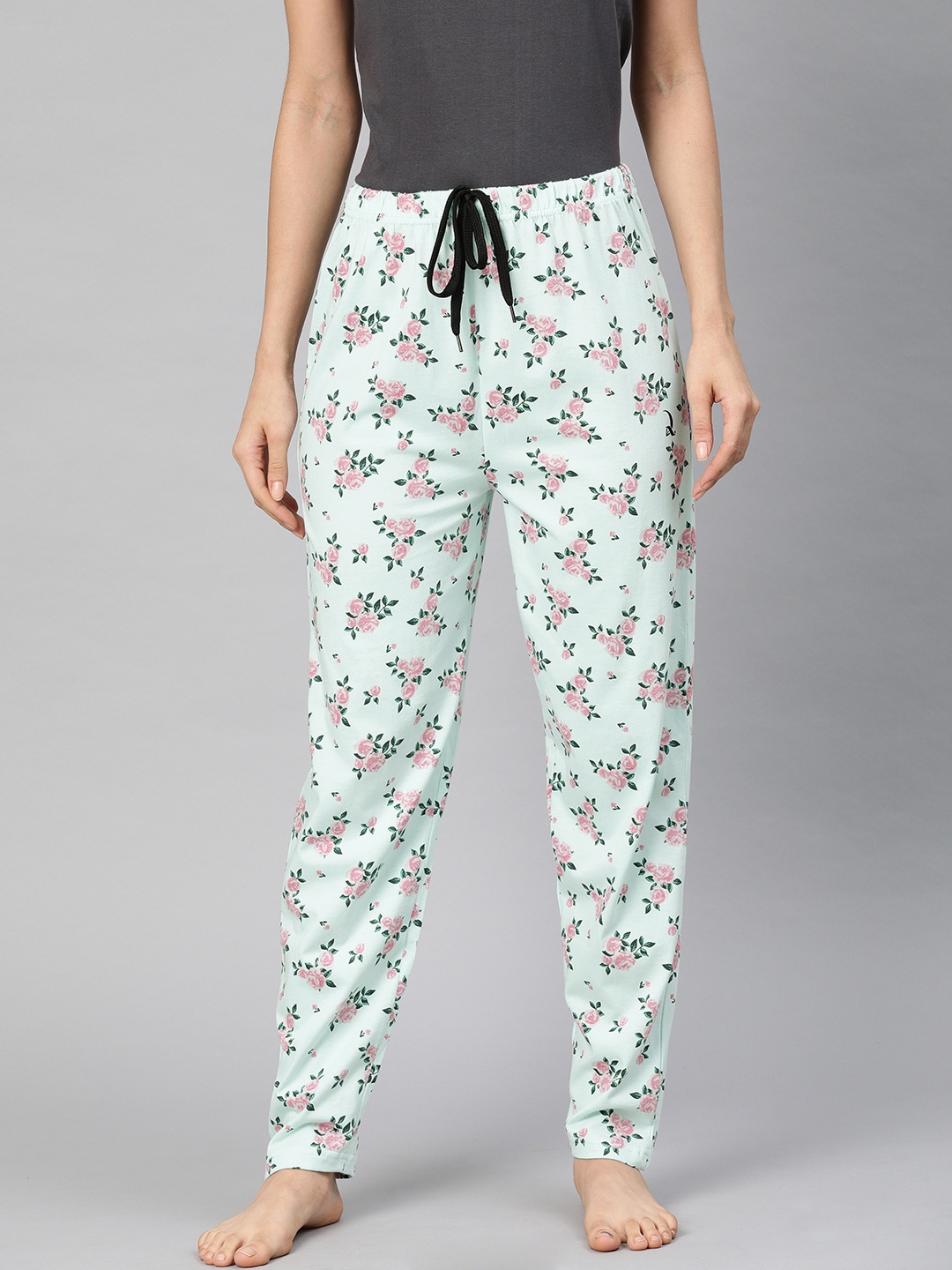 

QUARANTINE Women Blue Printed Lounge Pants