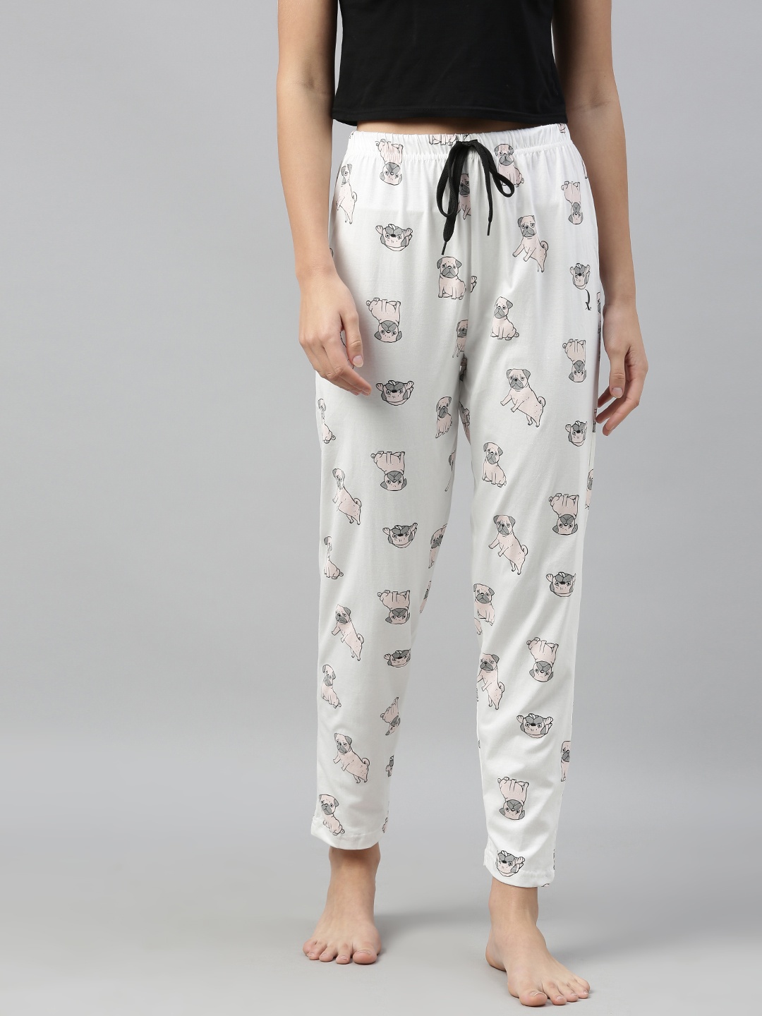 

QUARANTINE Women White Printed Lounge Pants