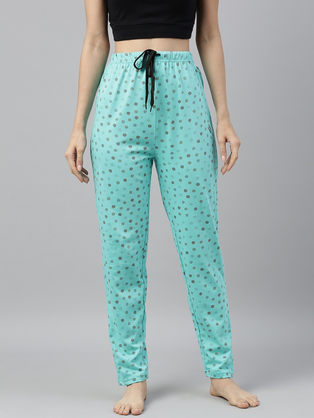 

QUARANTINE Women Blue Geometric Printed Lounge Pants