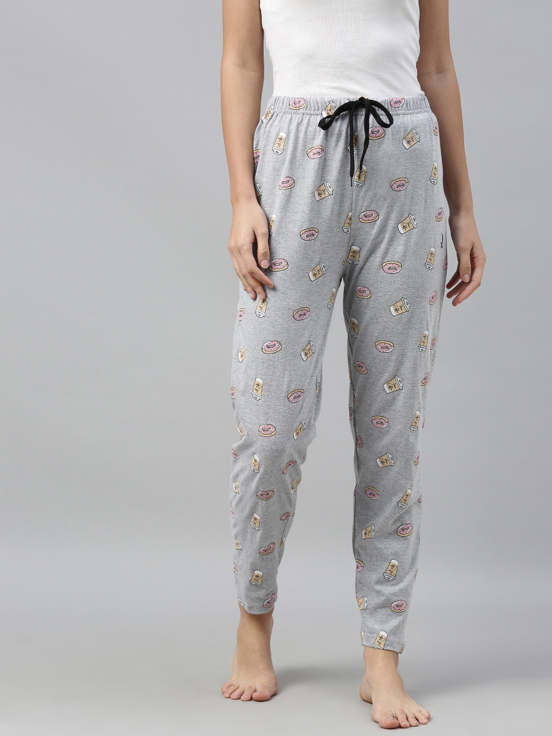 

QUARANTINE Women Grey Conversational Printed Lounge Pants