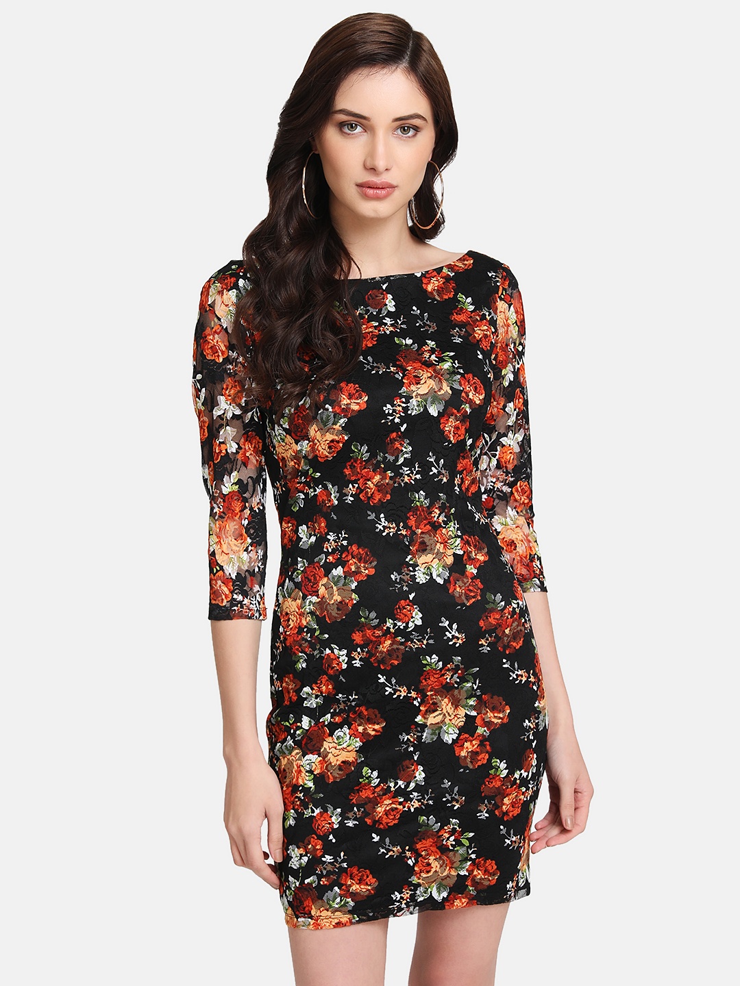 

Kazo Women Multicoloured Printed Sheath Dress, Multi
