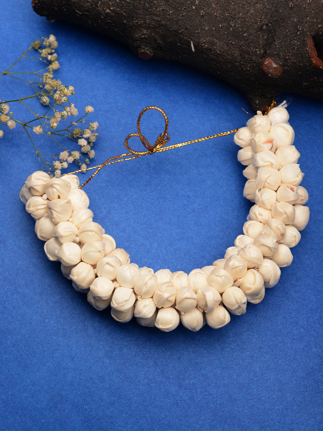 

LAIDA White Beaded Ponytail Holders