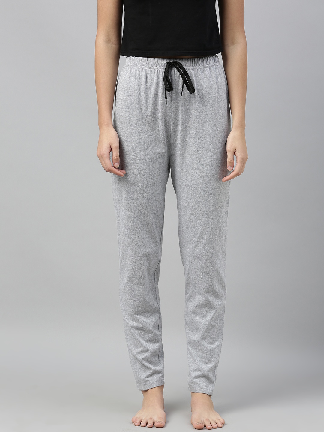 

QUARANTINE Women Grey Melange Solid Lounge Pants