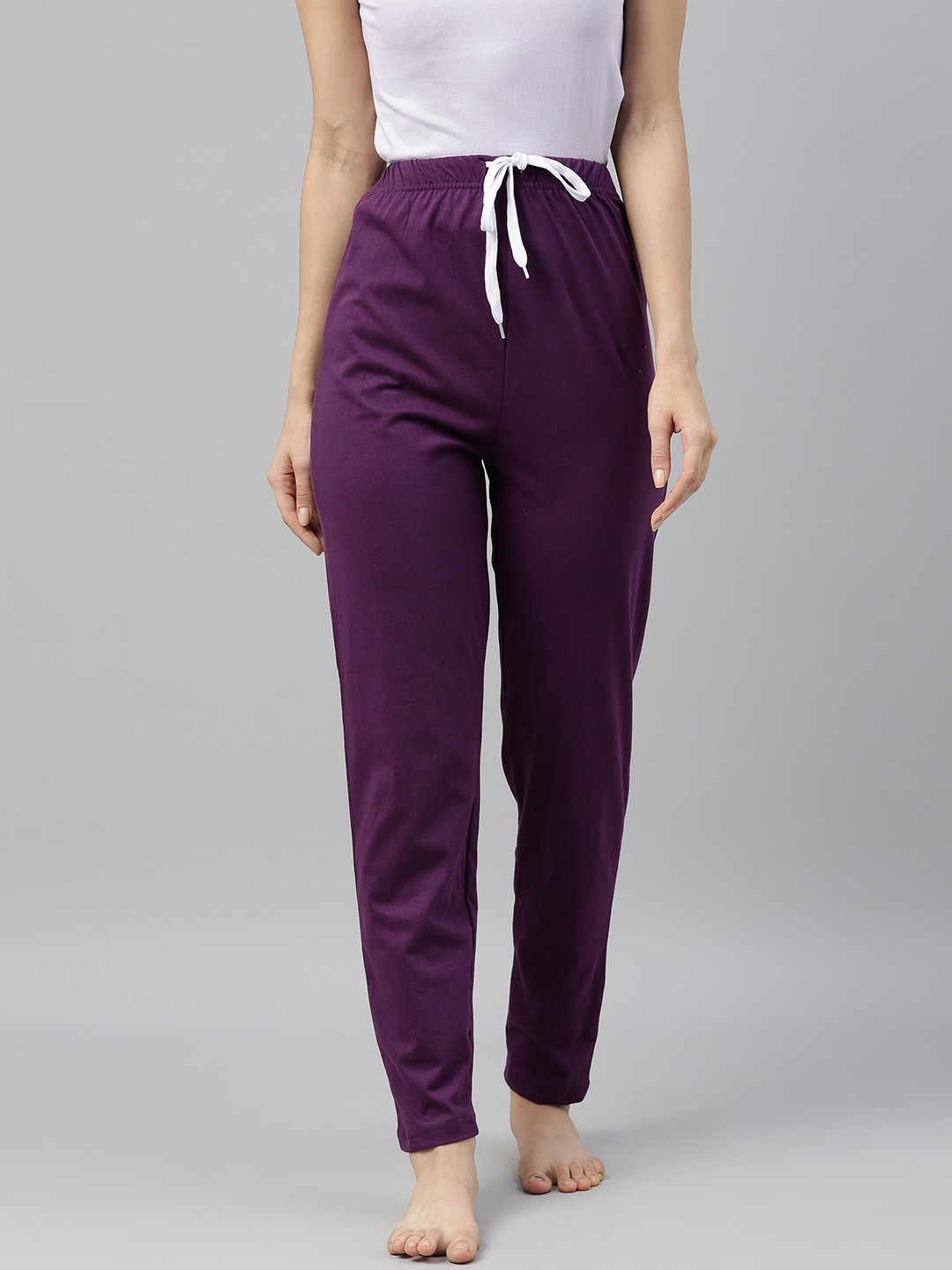 

QUARANTINE Woman's Purple Solid Lounge Pants