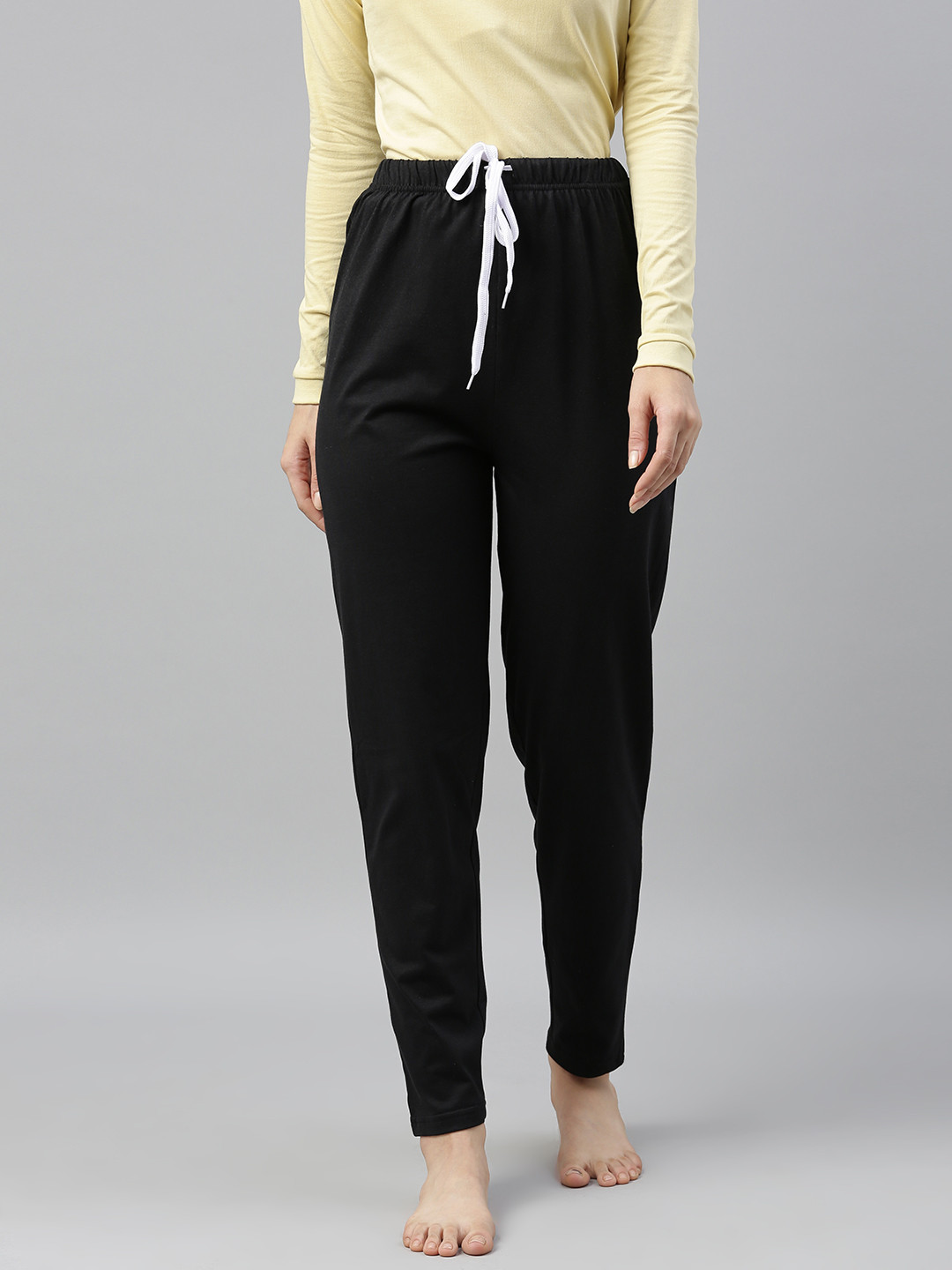 

QUARANTINE Women Black Solid Lounge Pants