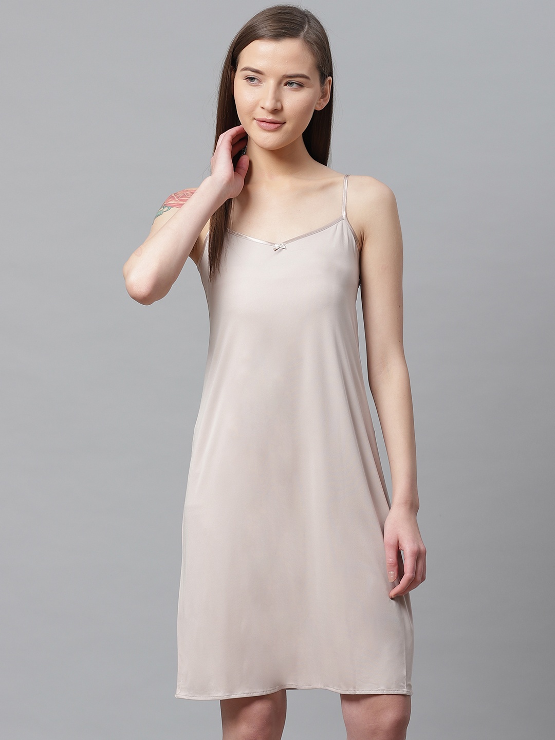 

Marks & Spencer Women Pack of 2 Solid Camisole Nightdresses, Beige