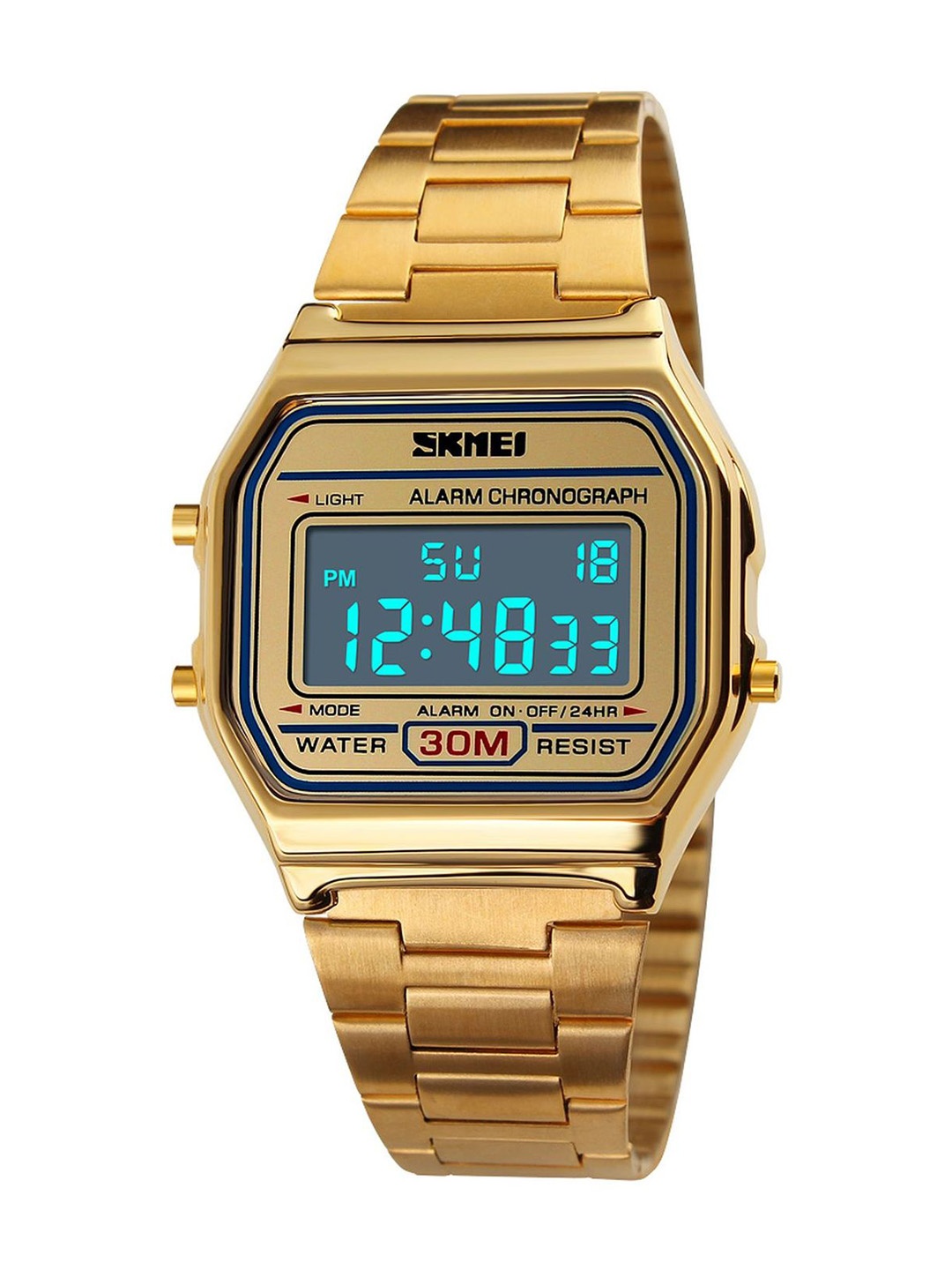 

Skmei Men Gold-Toned Digital Watch 1123