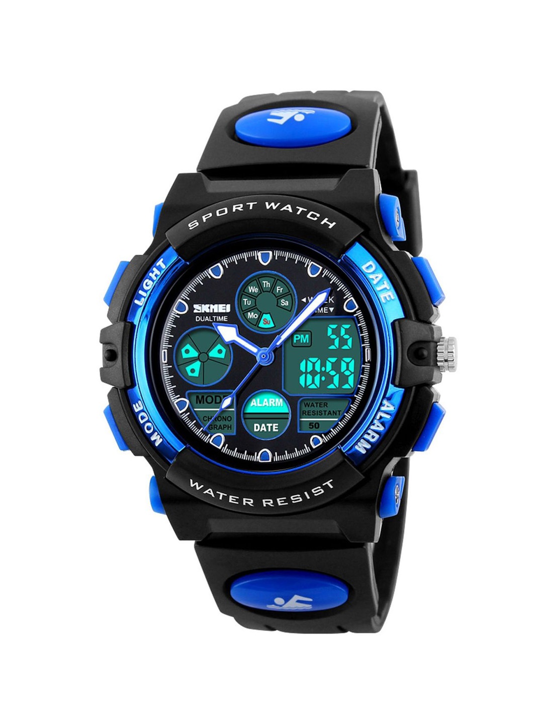 

Skmei Men Black Analogue and Digital Watch 1163