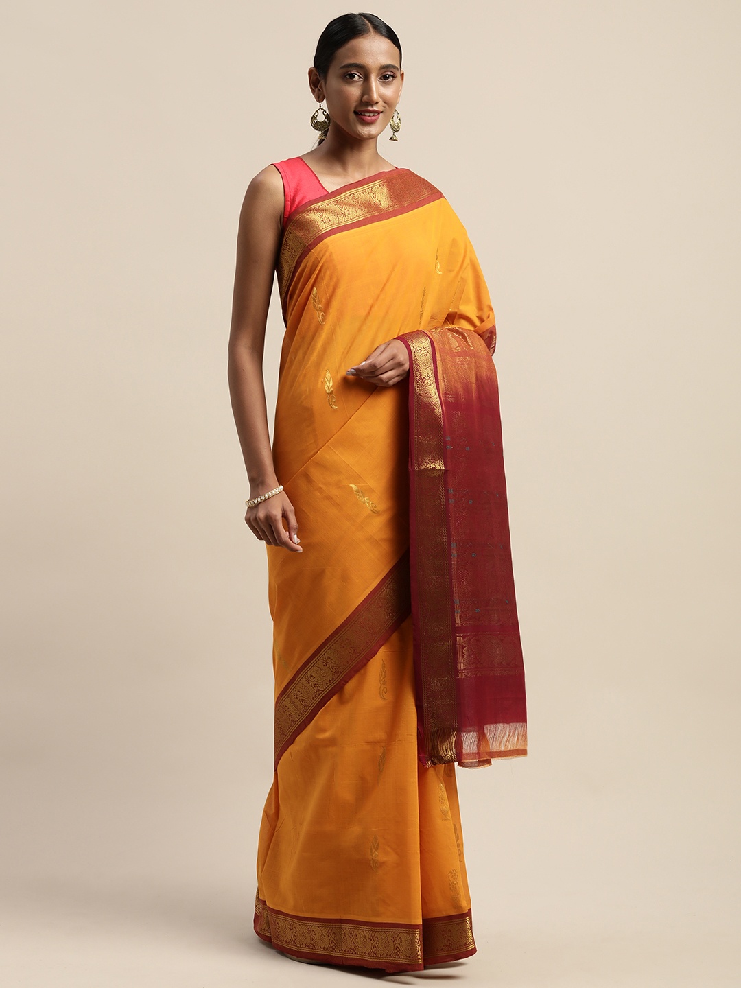 

APCO Yellow Solid Pure Cotton Sustainable Saree