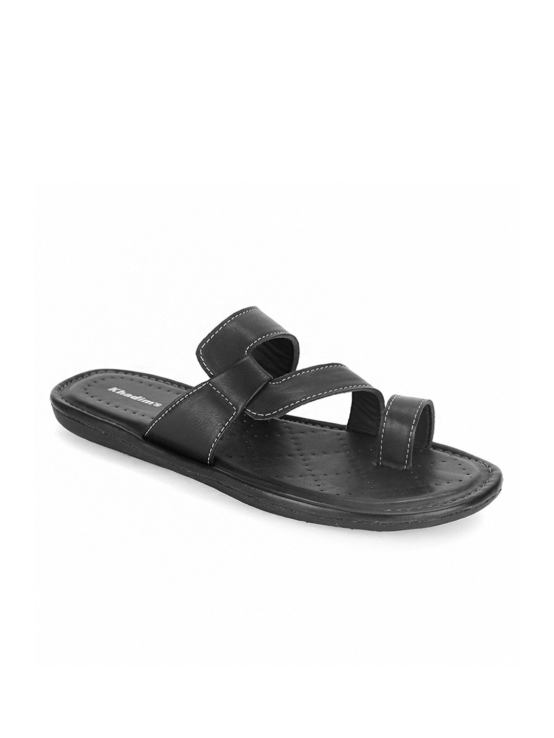 

Khadims Men Black Solid Slip-On