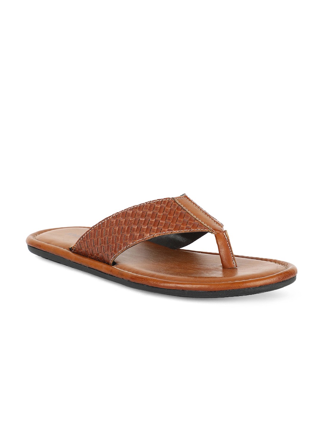 

Khadims Men Brown Printed Thong Flip-Flops